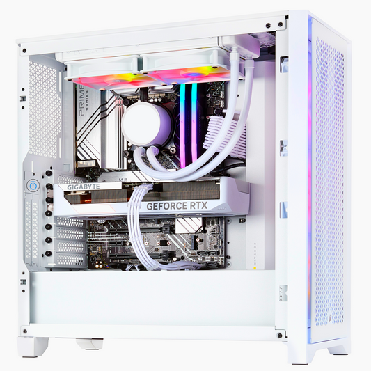 PCxtend Snow White Gaming PC – AMD Ryzen 7 7800X3D - GeForce RTX 4090 - 32GB DDR5 - 2TB SSD - Win 11 Pro