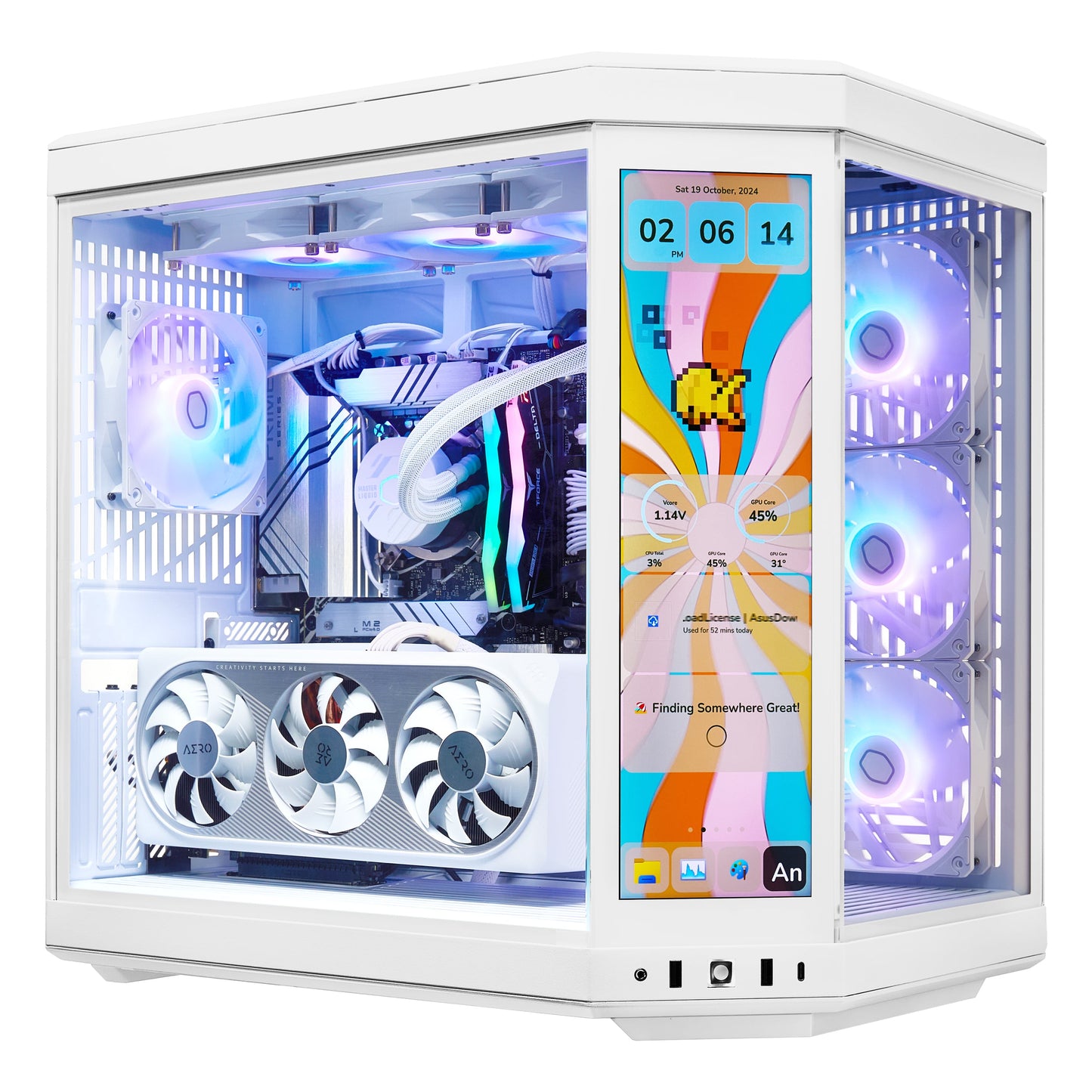 PCxtend Limited Edition Gaming PC (RTX 4070 Ti Super - Intel Core i9 14TH Gen- 32 GB DDR5 RAM - 2TB SSD - Windows 11 P - Wifi - HYTE Y70 Touch infinite - White)