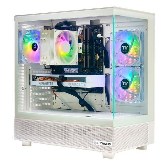 PCxtend BUDGET GAMING PC (RTX 4070 SUPER - Ryzen 5 - 32 GB RAM - 1TB SSD - WIN 11 PRO - Keybaord Mouse - Wifi - White)