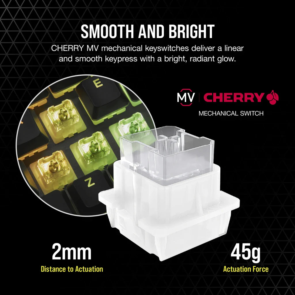 CORSAIR K60 PRO Mechanical Gaming Keyboard CHERRY MV Mechanical Keyswitches — Black