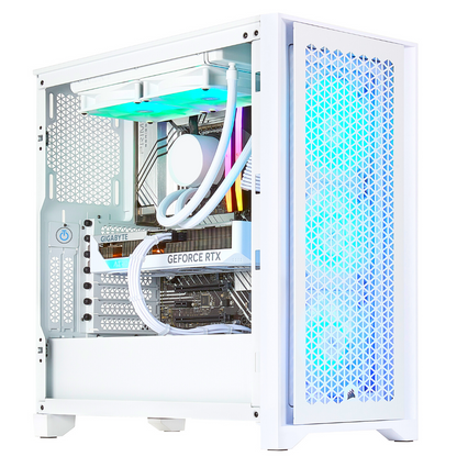 PCxtend Snow White Gaming Pc - AMD Ryzen 9 9950x, 64GB Ram, 2TB SSD, RTX 4090, Win 11 Pro, Ai Ready,
