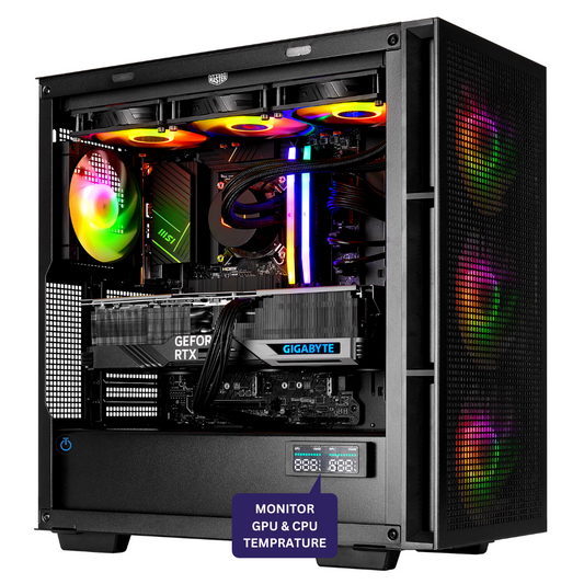PCxtend Gaming PC – Ryzen 9 9950X - GeForce RTX 4090 - 64GB DDR5 - 2TB SSD - 2TB SSD - Win 11 P - Keyboard Mouse