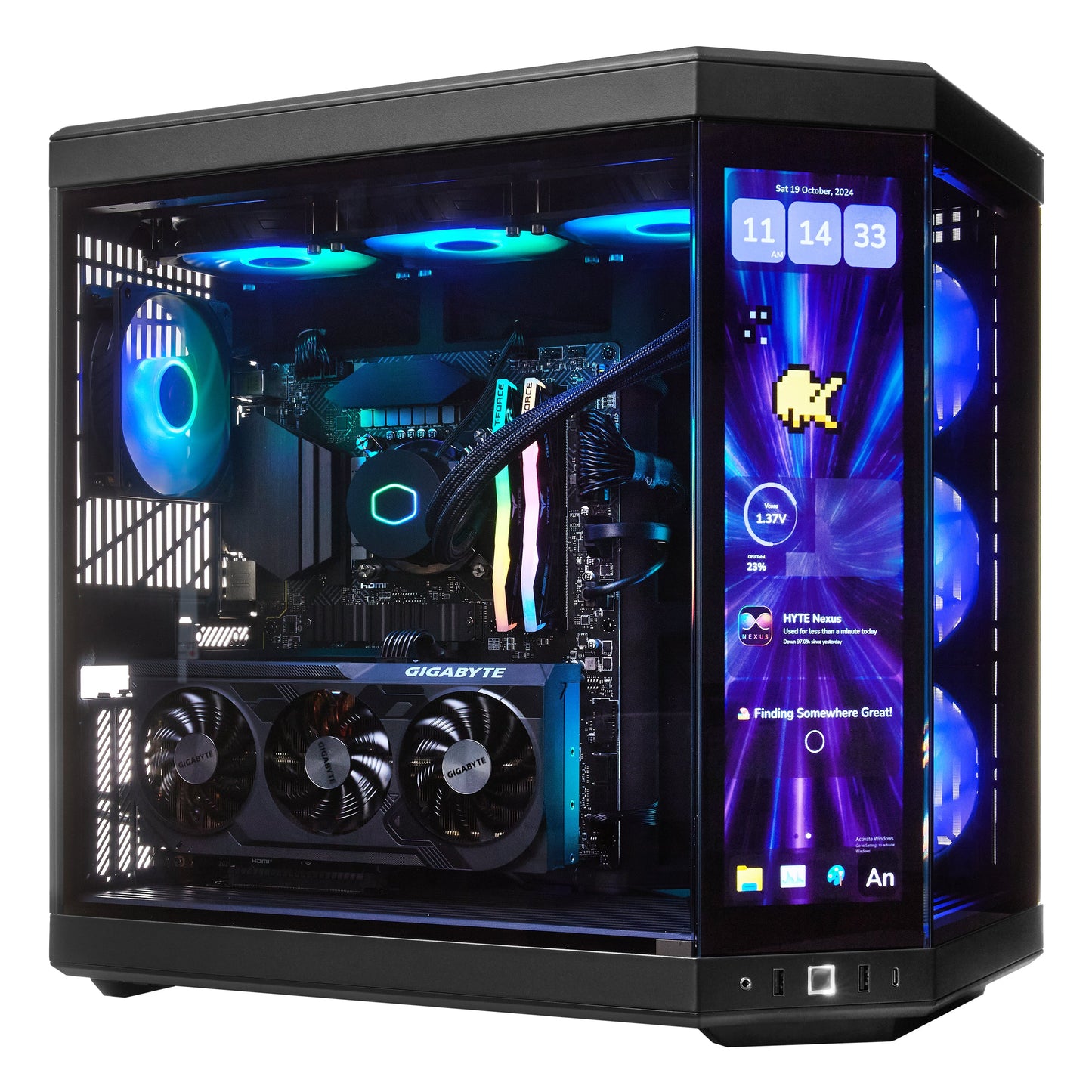PCxtend Limited Edition Gaming PC (RTX 4080 Super - Intel Core i9 14TH Gen- 32 GB DDR5 RAM - 2TB SSD - Windows 11 P - Wifi - HYTE Y70 Touch infinite - Black)