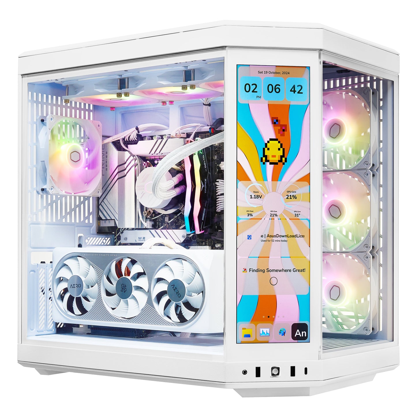 PCxtend Limited Edition Gaming PC (RTX 4070 Ti Super - Intel Core i9 14TH Gen- 32 GB DDR5 RAM - 2TB SSD - Windows 11 P - Wifi - HYTE Y70 Touch infinite - White)