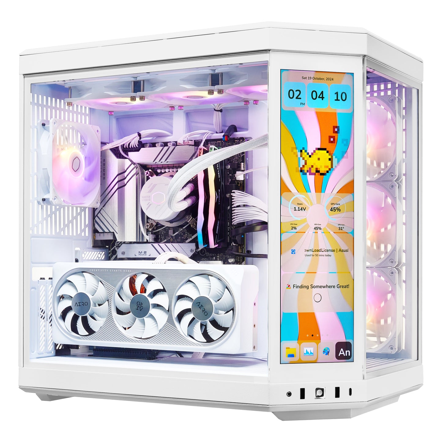 PCxtend Limited Edition Gaming PC (RTX 4070 Ti Super - Intel Core i9 14TH Gen- 32 GB DDR5 RAM - 2TB SSD - Windows 11 P - Wifi - HYTE Y70 Touch infinite - White)