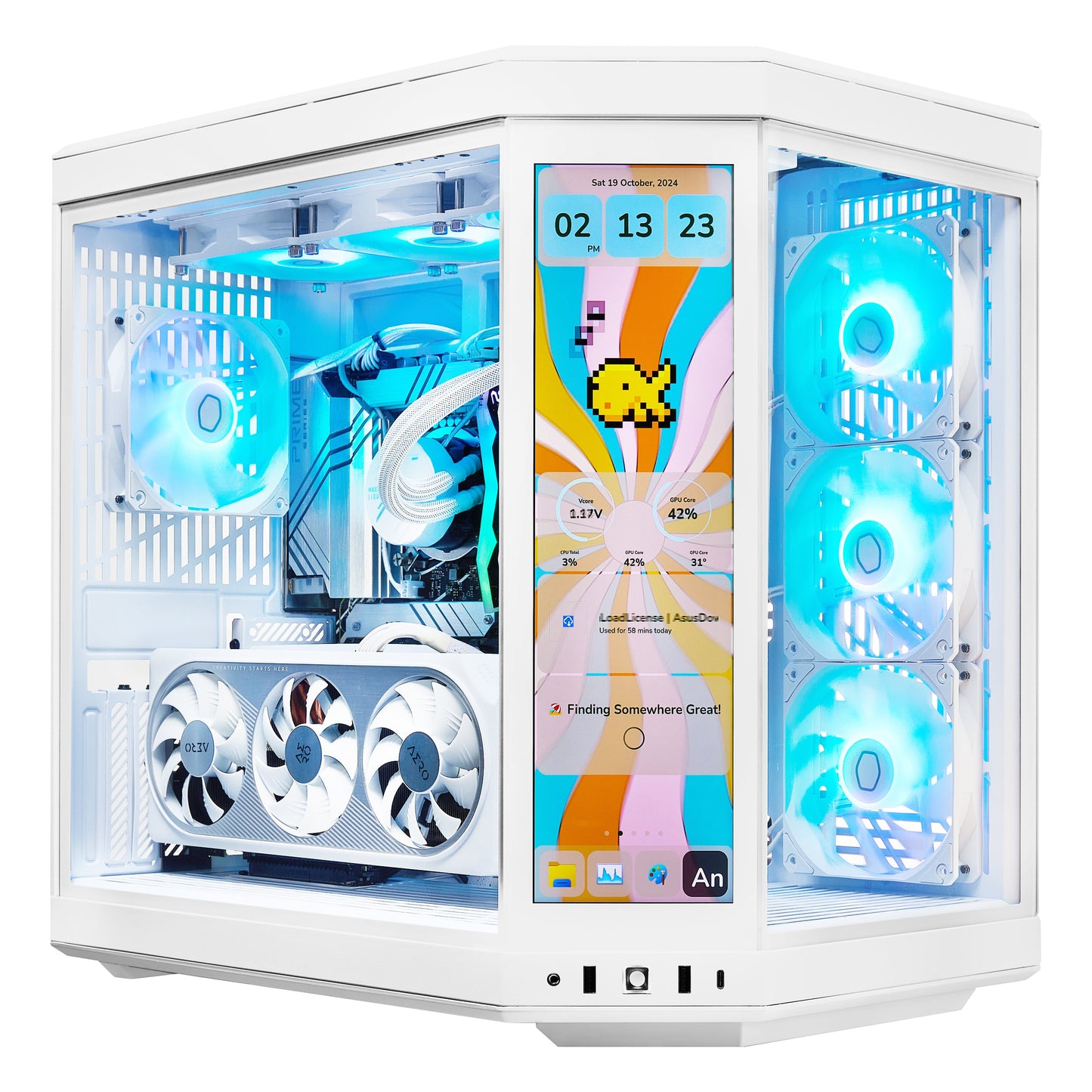 PCxtend Limited Edition Gaming PC (RTX 4080 Super - Intel Core i9 14TH Gen- 32 GB DDR5 RAM - 2TB SSD - Windows 11 P - Wifi - HYTE Y70 Touch infinite - White)
