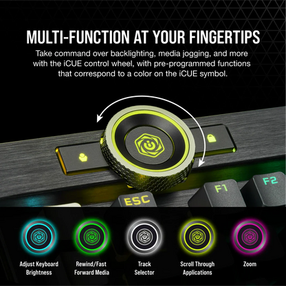 K100 RGB Optical-Mechanical Gaming Keyboard ?€? CORSAIR OPX Switch ?€? Black