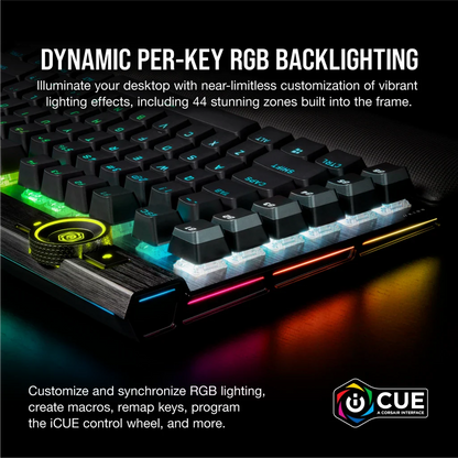 K100 RGB Optical-Mechanical Gaming Keyboard ?€? CORSAIR OPX Switch ?€? Black