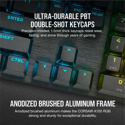 K100 RGB Optical-Mechanical Gaming Keyboard ?€? CORSAIR OPX Switch ?€? Black