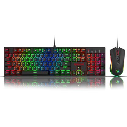 Redragon K582-BA Wired Mechanical Gaming Keyboard Red Switch & M711 Cobra Gaming Mouse 2-in-1 Combo