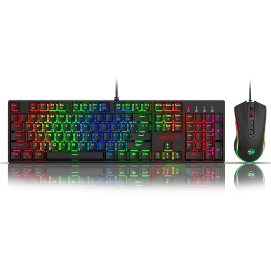 Redragon K582-BA Wired Mechanical Gaming Keyboard Red Switch & M711 Cobra Gaming Mouse 2-in-1 Combo