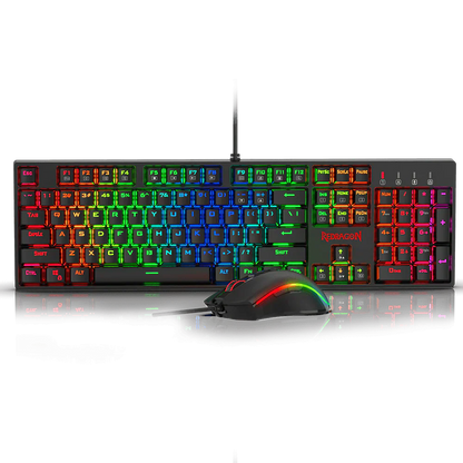 Redragon K582-BA Wired Mechanical Gaming Keyboard Red Switch & M711 Cobra Gaming Mouse 2-in-1 Combo
