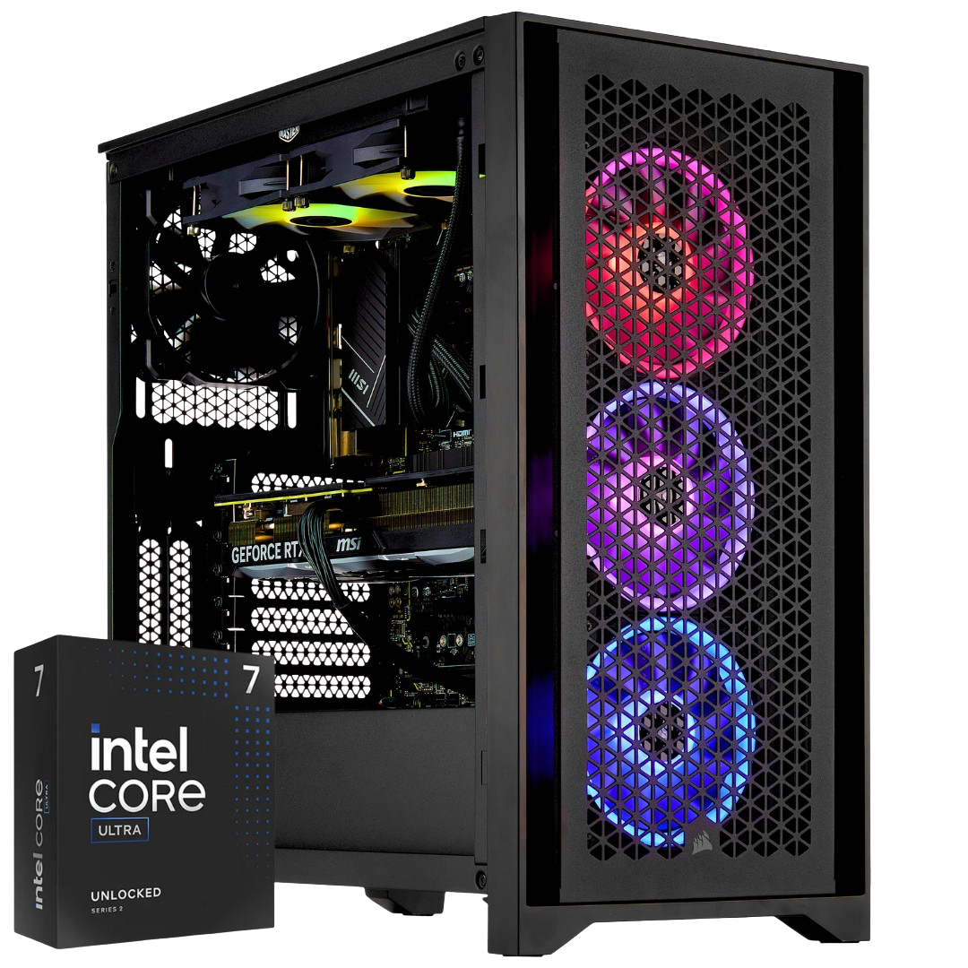 PCxtend ULTIMATE Gaming PC – Intel® Core™ Ultra 7 265KF (15th Gen) - GeForce RTX 4070 Ti SUPER - 2TB SSD - 32GB Ram - Win 11 Pro - Ai Ready