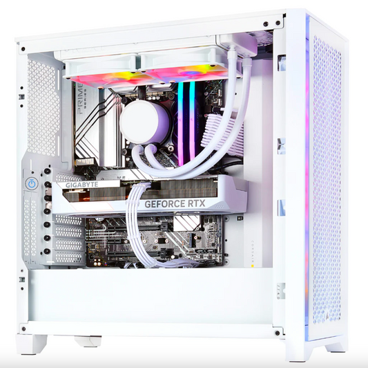 PCxtend Snow White Gaming PC – Intel i9 14900K - GeForce RTX 4090 - 96GB DDR5 - 4TB SSD - Win 11 Pro